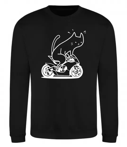 Світшот Cat rider Чорний фото