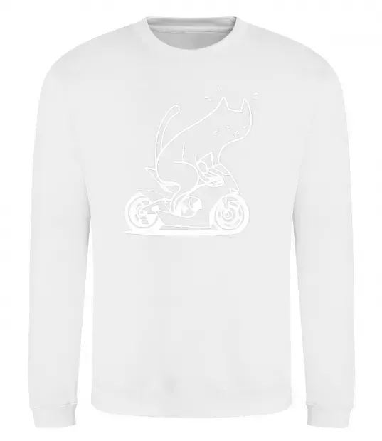 Світшот Cat rider Білий фото