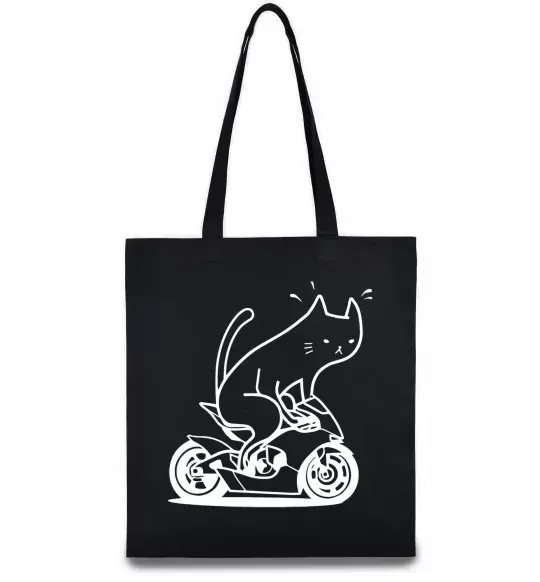 Эко-сумка Cat rider Черный фото