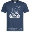 Мужская футболка Cat rider Темно-синий фото