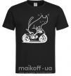 Мужская футболка Cat rider Черный фото