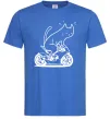 Чоловіча футболка Cat rider Яскраво-синій Чоловіча футболка Cat rider Яскраво-синій фото