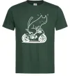 Чоловіча футболка Cat rider Темно-зелений Чоловіча футболка Cat rider Темно-зелений фото
