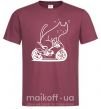 Мужская футболка Cat rider Бордовый фото