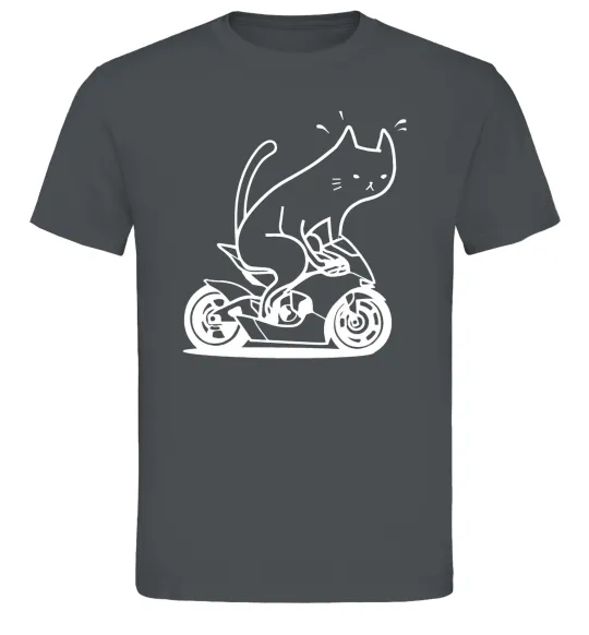 Чоловіча футболка Cat rider Графіт фото