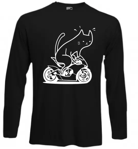 Лонгслів Cat rider Чорний фото