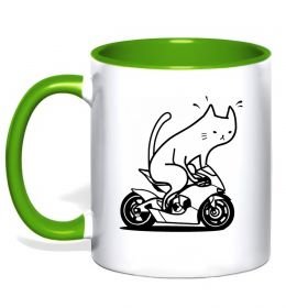 Чашка з кольоровою ручкою Cat rider Чашка з кольоровою ручкою Cat rider