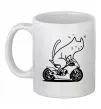 Чашка керамическая Cat rider Белый фото