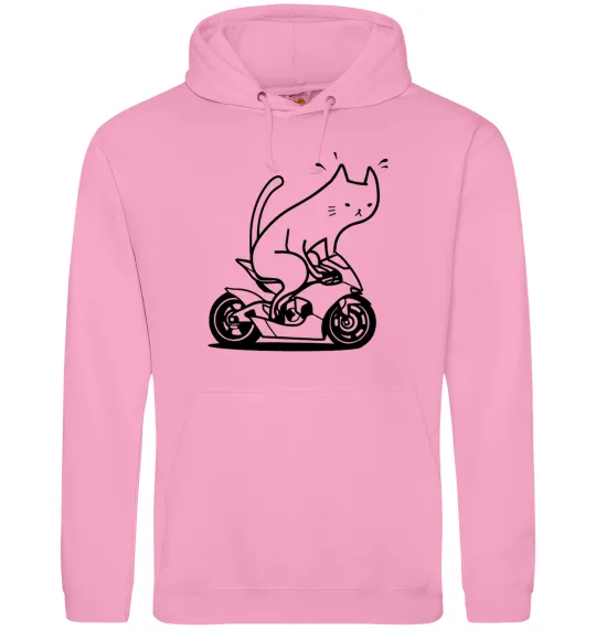 Чоловіча толстовка (худі) Cat rider Рожевий фото