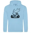 Чоловіча толстовка (худі) Cat rider Блакитний фото