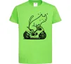 Дитяча футболка Cat rider Лаймовий фото
