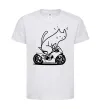 Дитяча футболка Cat rider Білий фото