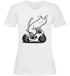 Жіноча футболка Cat rider Білий фото