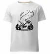 Чоловіча преміум футболка Cat rider Білий Чоловіча преміум футболка Cat rider Білий фото