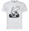 Чоловіча футболка Cat rider Білий Чоловіча футболка Cat rider Білий фото