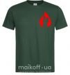 Мужская футболка Пламя любви Темно-зеленый фото