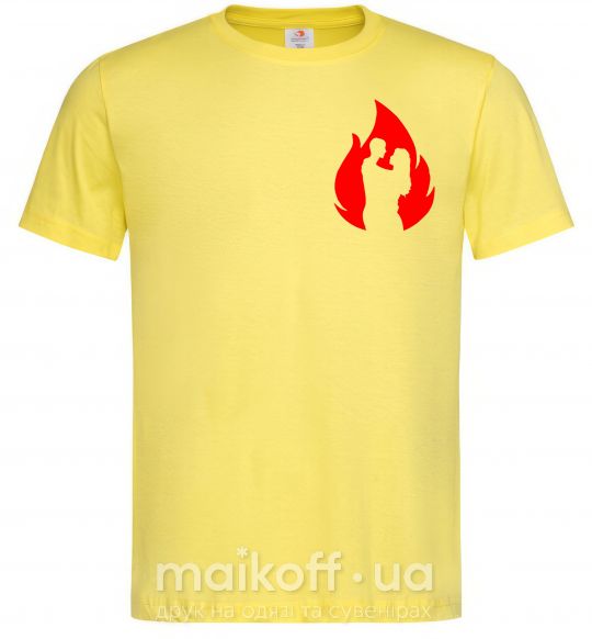 Мужская футболка Пламя любви Лимонный фото