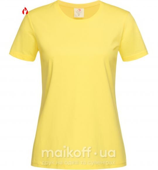 Женская футболка Пламя любви Лимонный фото