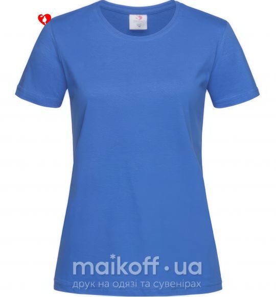 Жіноча футболка Girl heart Яскраво-синій фото