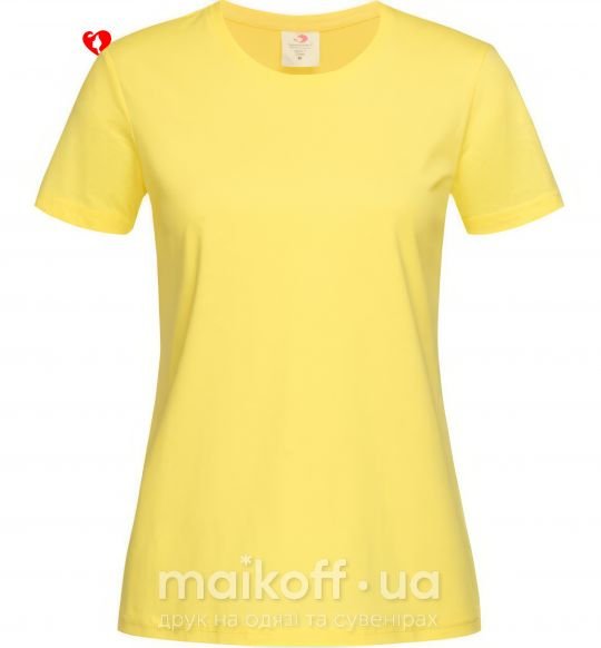 Женская футболка Girl heart Лимонный фото