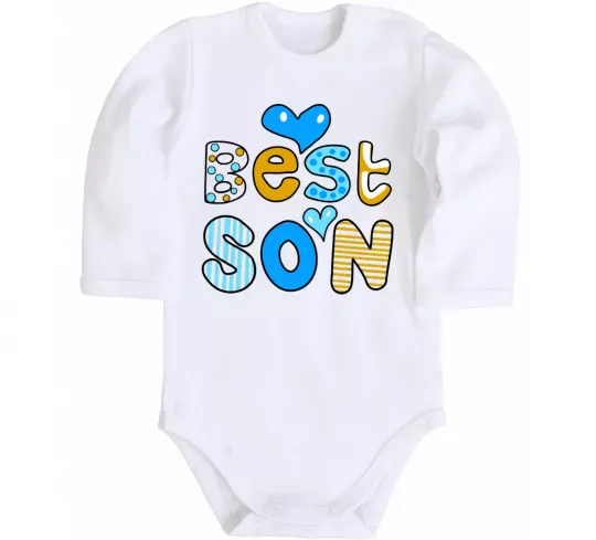 Детский боди Best son Белый фото