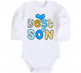 Детский боди Best son Белый фото