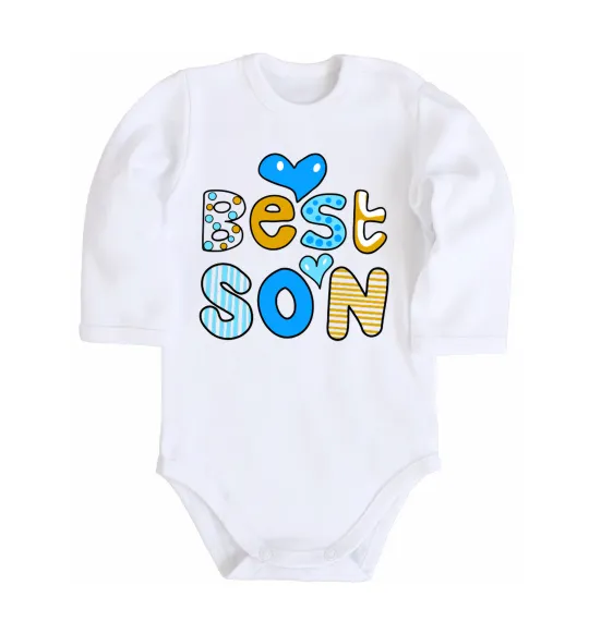 Дитячий бодік Best son Білий фото
