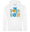 Мужская толстовка (худи) Best son Белый фото
