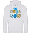 Мужская толстовка (худи) Best son Серый меланж фото