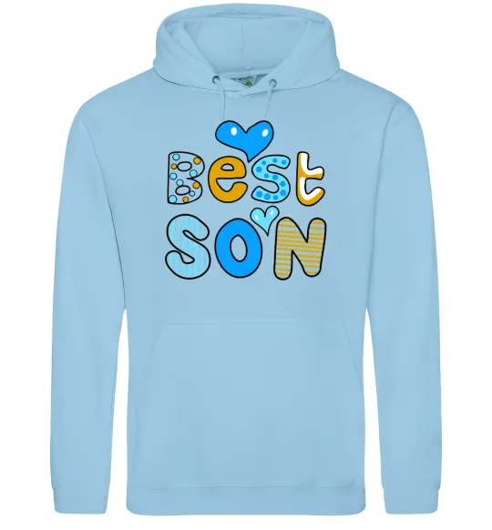 Мужская толстовка (худи) Best son Голубой фото