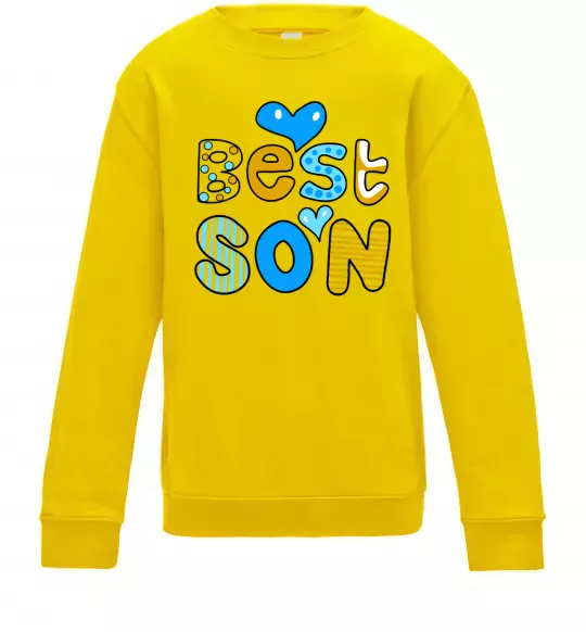 Детский Свитшот Best son Солнечно желтый фото