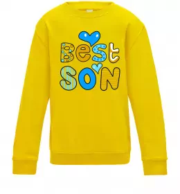 Детский Свитшот Best son Солнечно желтый фото
