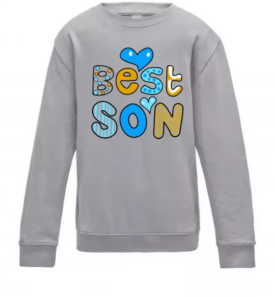 Детский Свитшот Best son Серый меланж фото