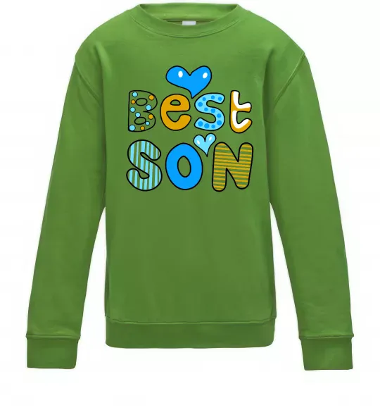 Детский Свитшот Best son Лаймовый фото