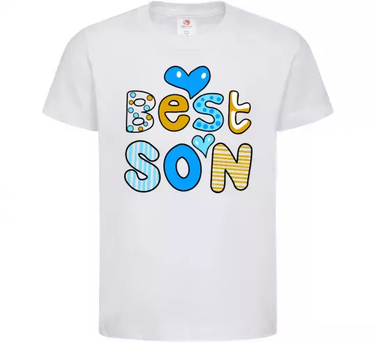 Детская футболка Best son Белый фото
