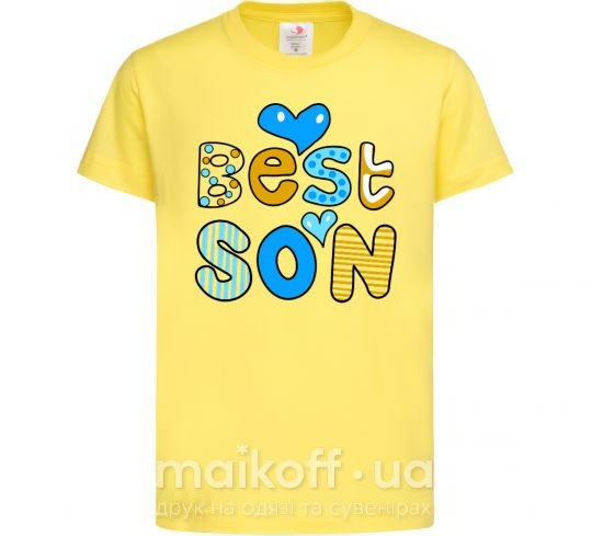 Дитяча футболка Best son Лимонний фото