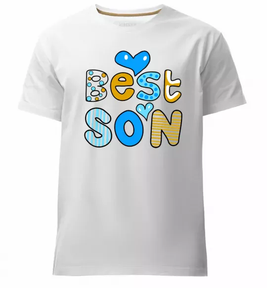 Мужская премиум футболка Best son Белый фото