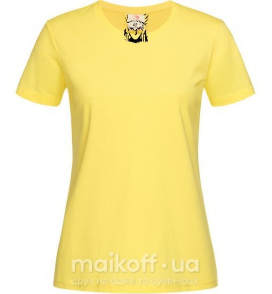 Жіноча футболка Naruto kakashi силуэт Лимонний фото