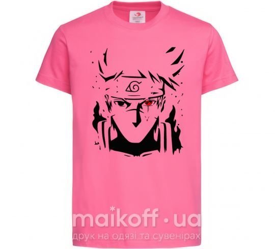 Дитяча футболка Naruto kakashi силуэт Яскраво-рожевий фото
