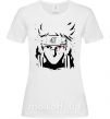 Женская футболка Naruto kakashi силуэт Белый фото