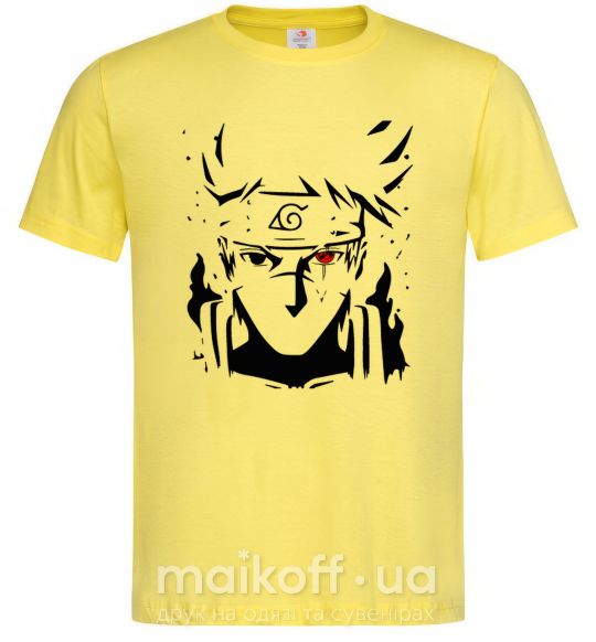 Мужская футболка Naruto kakashi силуэт Лимонный фото