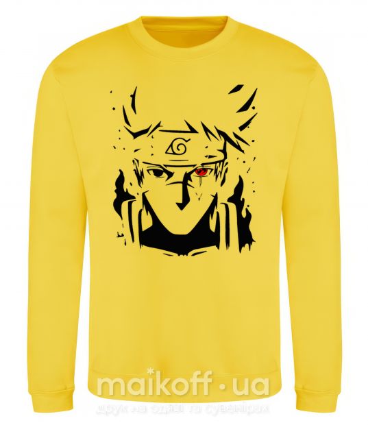 Світшот Naruto kakashi силуэт Сонячно жовтий фото