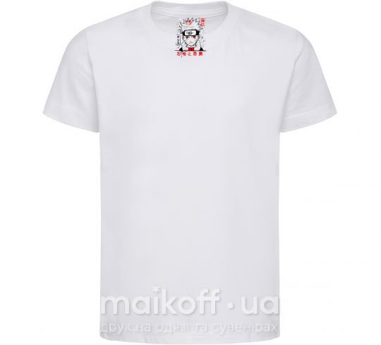 Дитяча футболка Naruto иероглифы Білий фото