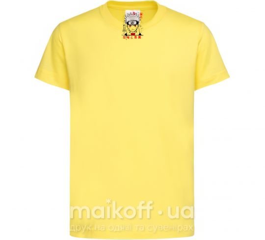 Дитяча футболка Naruto иероглифы Лимонний фото