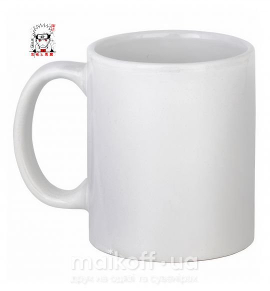 Чашка керамічна Naruto иероглифы Білий фото
