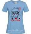 Женская футболка Naruto иероглифы Голубой фото