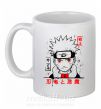 Чашка керамічна Naruto иероглифы Білий фото