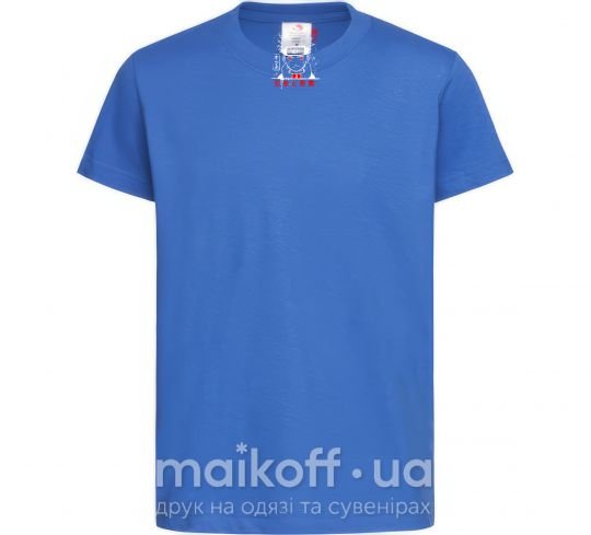 Детская футболка Naruto иероглифы Ярко-синий фото