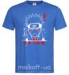 Мужская футболка Naruto иероглифы Ярко-синий фото