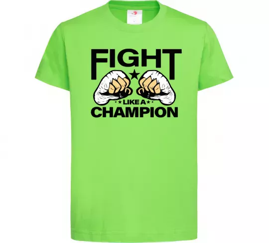 Дитяча футболка FIGHT LIKE A CHAMPION Лаймовий фото
